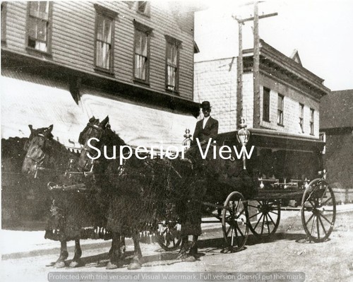 Old time funeral horse drawn - time,