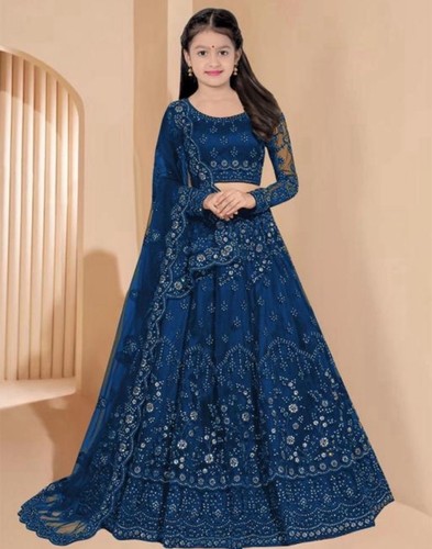 Net semi stitched lehenga - semi,
