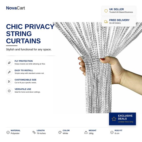 Fly screen for doorway retro - -,