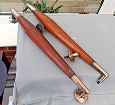 VINTAGE SALVAGED OAK BRASS