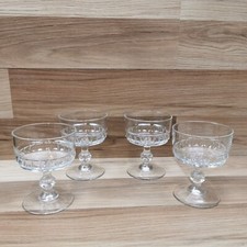4 x Vintage Luminarc Verrerie D’Arques France Champagne Saucer Sundae Glass Set