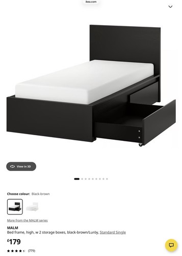 Ikea malm single - malm, bed