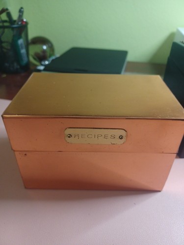 Vintage copper metal hinged - vintage,