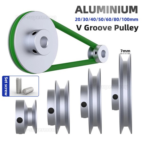Aluminum grooved pulley - aluminum, v