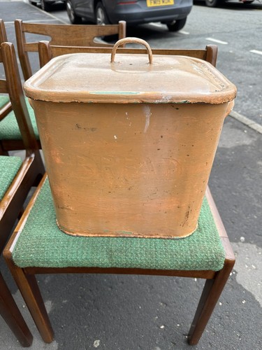 Vintage old bread bin - vintage,