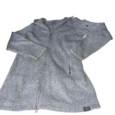 Vintage LL Bean fleece women's grey full zip jacket in M|L30 W18|SKU 6101