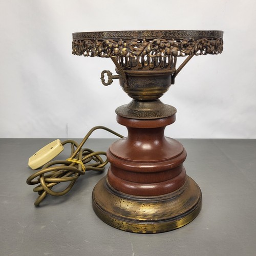 Vintage brass wood electric - brass, &