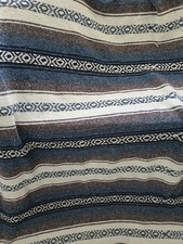 Modern striped sofa bench chair blanket throw VGC