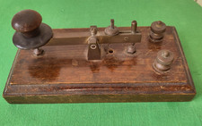 morse code machine telegraph tapping code wooden vintage British