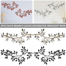 2Pcs Metal Tree Leaf Wall Art