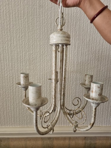 Retro cream white metal - white, 5-way