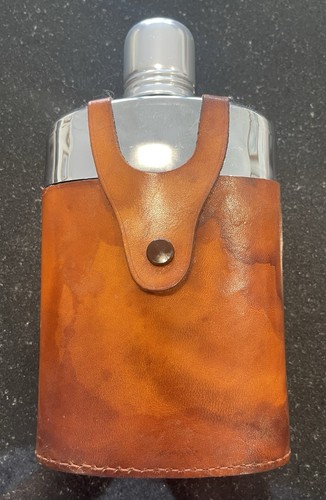 Vintage glass hip flask - vintage,