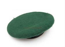 NEW Green Beret 100% Wool Leather Banded All sizes (Army Royal Marine Commando