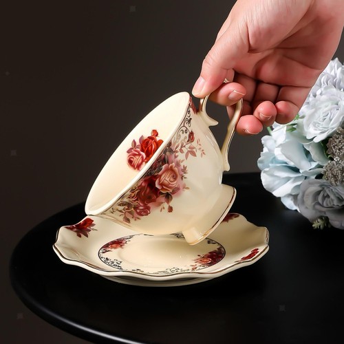 Coffee mug cup and saucer - cup,