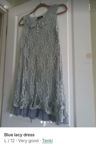 Blue lacy flapper - blue,
