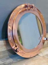 Copper Plated Porthole 30" ~ Nautical Maritime Decor ~Ship Cabin Window