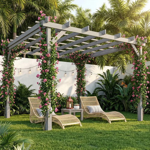 Wooden pergola kit - kit, garden