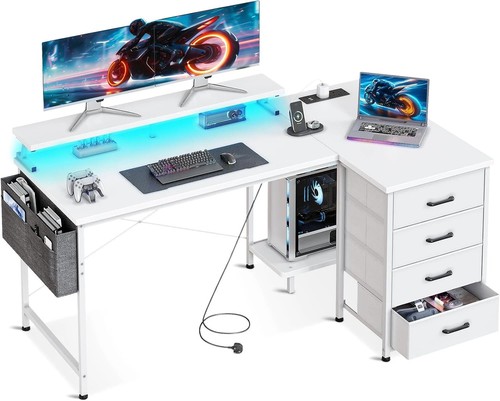 Shaped gaming desk led - gaming,