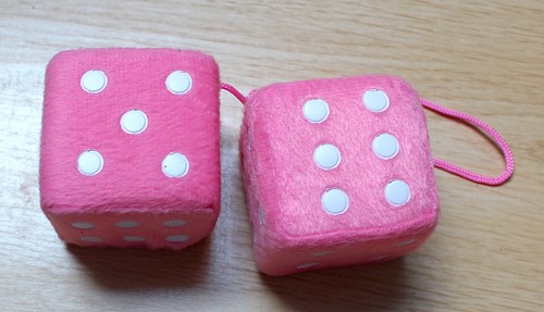 Soft pink dice - for, car