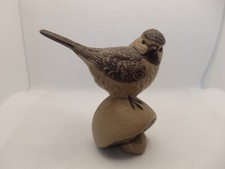 POOLE POTTERY BLUE TIT BIRD ON MUSHROOM ANIMAL ORNAMENT FIGURINE