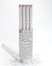 White 80cm Confetti Cannons