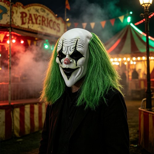 Scary halloween clown mask - halloween,