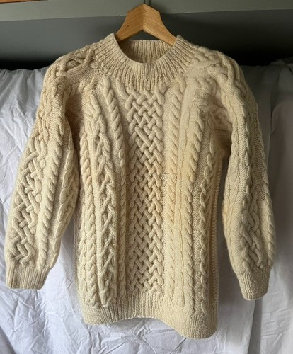 Hand knitted aran - knitted, off