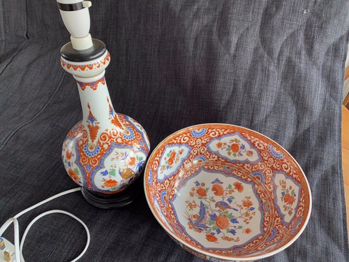 Porcelain table lamp - porcelain, ming