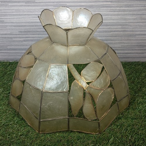 Vintage capiz shell lampshade - shell,