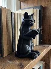 Reading Cat Ornament Book