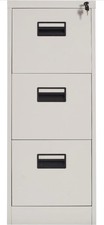 3 Drawers Filing Cabinets, Office File Cabinet, Metal Lockable Cabinet FRIDEKO