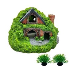 Hobbit House Fairy Flower Garden Pond resin double layer accessory Aquarium fish