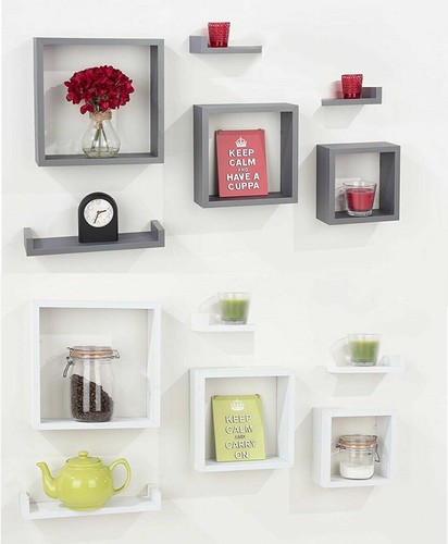 Piece floating wall cube - , 6