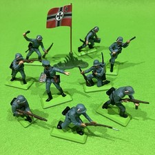 Britains Deetail 9x German WW2 Soldiers. VGC! Made UK