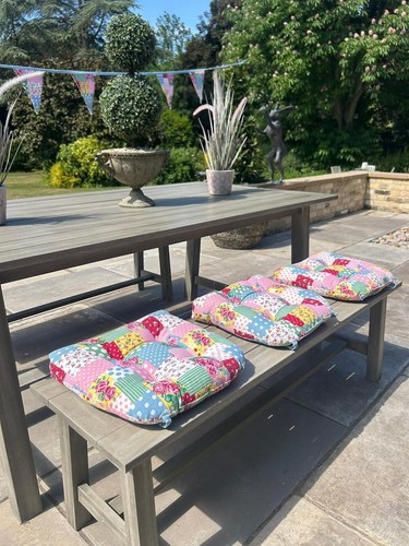 Patchwork rose floral seat - patchwork,