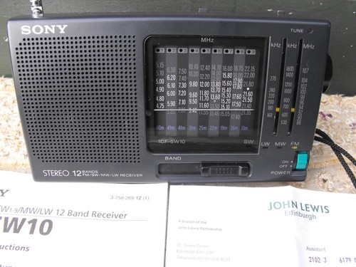 Sony icf sw10 band portable - sony, 12