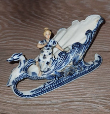 Ornament porcelain swan sleigh