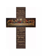 Wooden Cross Wall Hanging Sign