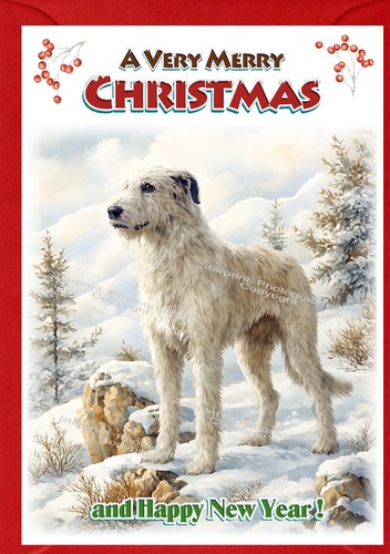 Irish wolfhound dog christmas - irish,