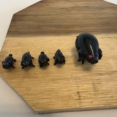Vintage glass miniature black