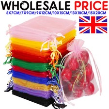 100-500Pcs Organza Gift Bags