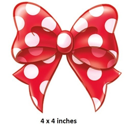 Red bow minnie mouse loves - red,