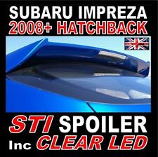 STI Style Rear Boot Spoiler "Fits" Subaru Impreza 2008+ GRB Hatchback Led Light 