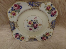 vintage Soho Pottery “Ambassador Ware” floral square plate