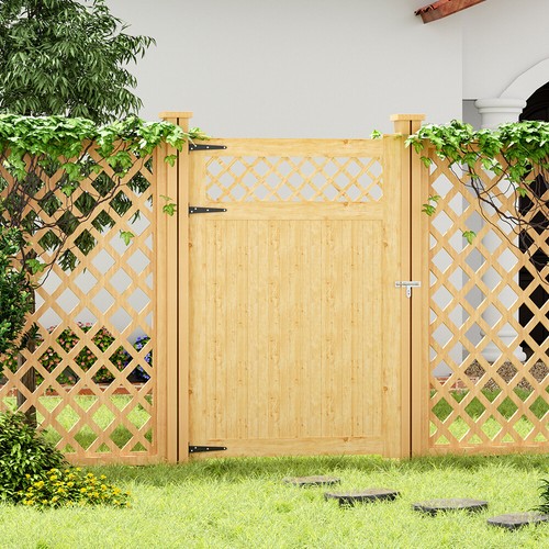 Outdoor garden wooden gate - garden,