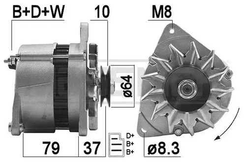 Alternator 210204a era - alternator, for