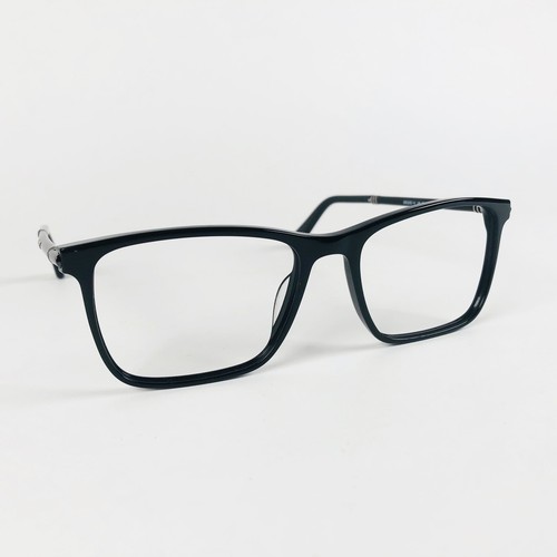 Police eyeglasses black - black, square