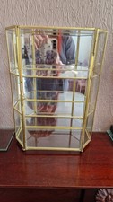 vintage Glass and Brass curio