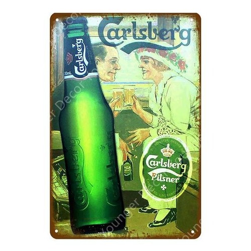Carlsberg metal tin - sign, humor