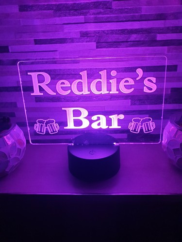 Personalised led bar sign man - bar,